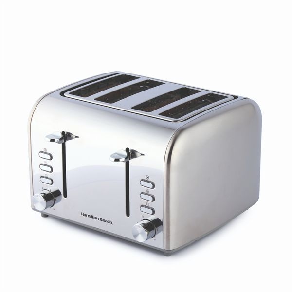 Hamilton Beach Rise Kettle and 4 Slice Toaster Bundle Brushed