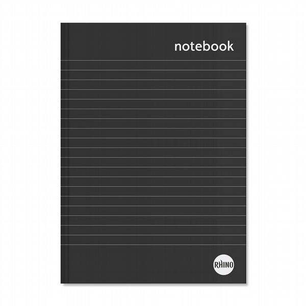 RHINO Everyday A5 Hardback Notebook 192 Pages / 96 Leaf 8mm Lined