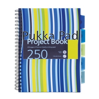 Pukka Pad Project Book A4 250 Pages Ruled Feint - Pack of 3