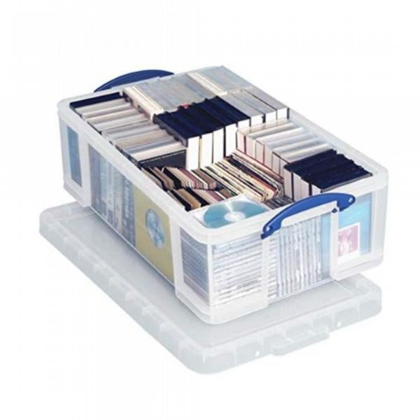 Really Useful 50L Plastic Storage Box W710xD440xH230mm Clear KING50C