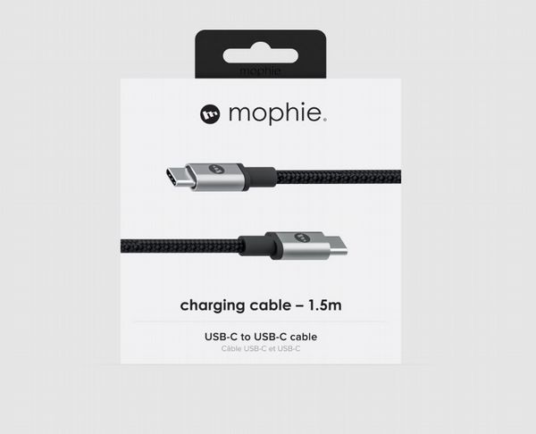 Mophie Cable USB-C to USB-C (3.1) | Charge and Sync | 1.5M - Black