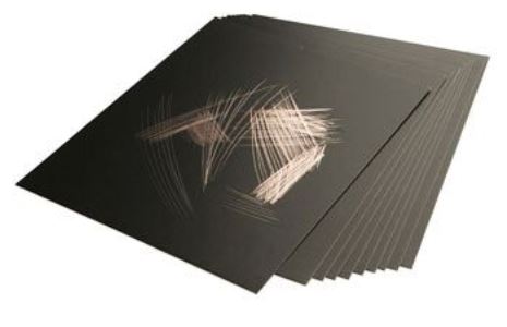 Essdee Scraperfoil Black coated Copperfoil: pack of 10 sheets