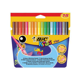 Bic Visacolour XL Colouring Felt Pens Wallet 18 Per Wallet