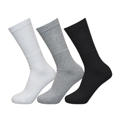 Exceptio Multi Sport Crew Socks (3 Pairs) - Black/Grey/White